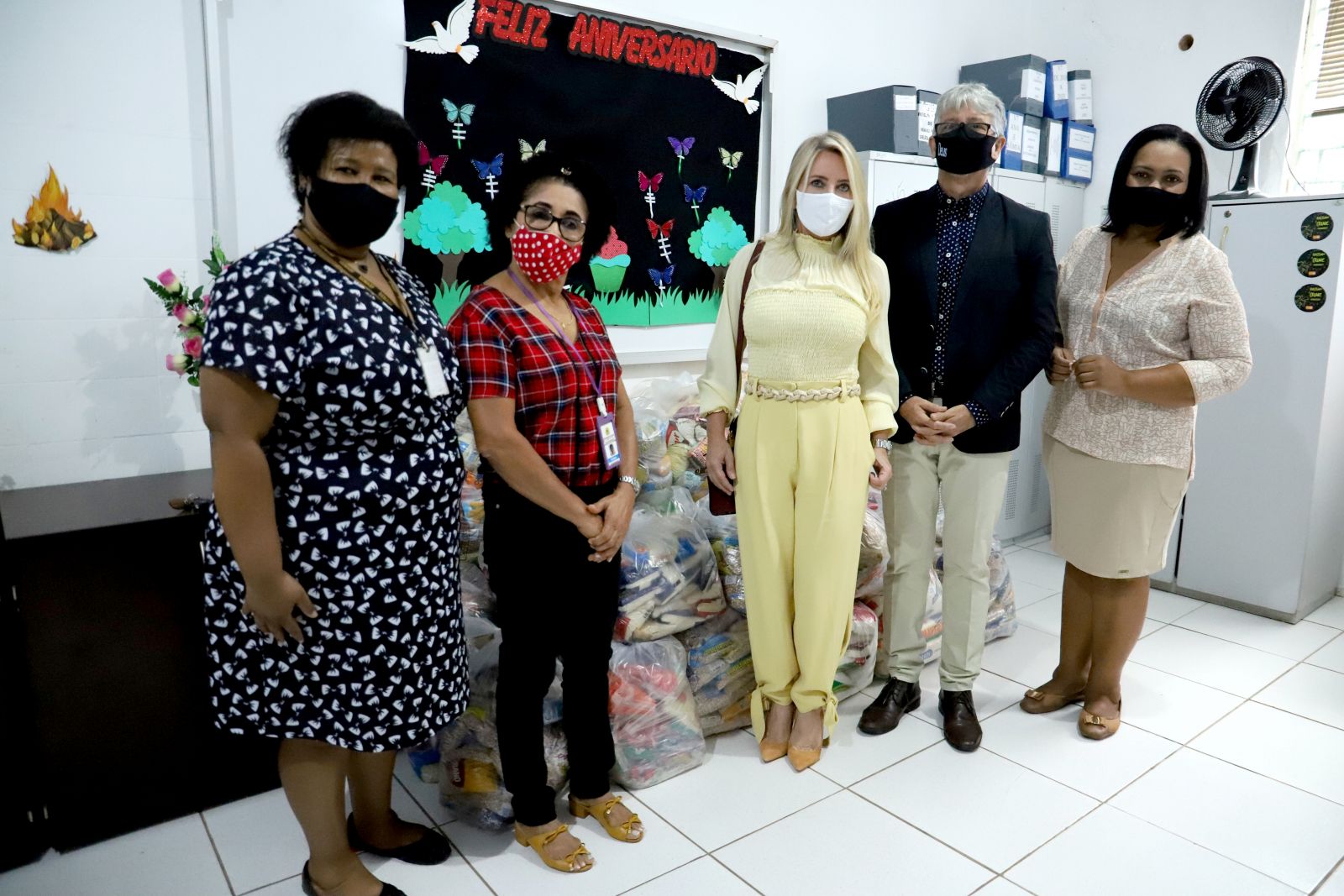 Primeira-dama reforçou o pedido para que a doação de alimentos continue